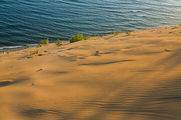 The very beautiful beach in Albania with sand dunes on the coast of the Adriatic Sea. Rana e Hedhun a nice spot Sand-Dune. 