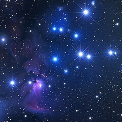 Deep Space Starfield, Nebulae, Glowing Cosmic Energy Formations in Blue, Purple, Violet