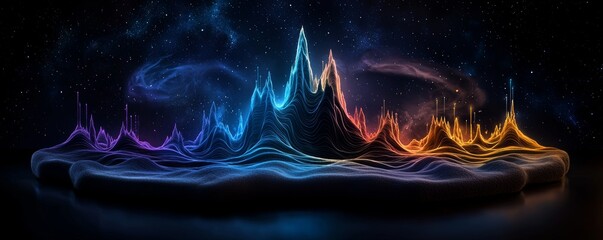 Visual depiction of the electromagnetic spectrum, realistic, visible light, infrared, ultraviolet, radio waves, X-rays, gamma rays, electromagnetic radiation, spectrum analysis,