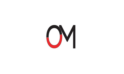 OM, MO, M, O Abstract Letters Logo Monogram	
