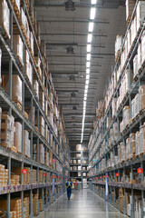 Warehouse With Tall Racking Systems to export logistics or warehouse for backdrop and design...