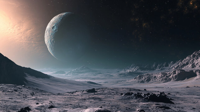 moon and ufo