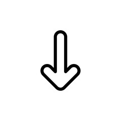 arrow, down icon symbol vector template