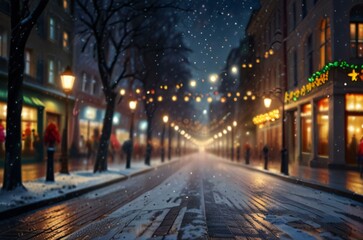 street in the evening