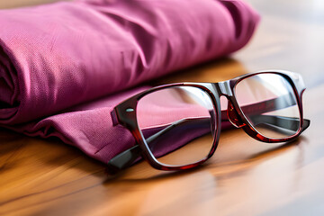 glasses and book