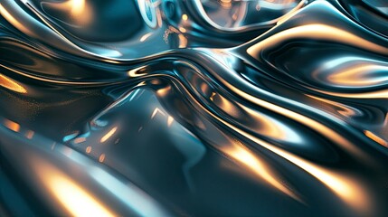 Dynamic abstract patterns with metallic sheen.