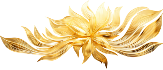 A stunning golden floral design, showcasing elegant and flowing shapes that evoke a sense of luxury and beauty.