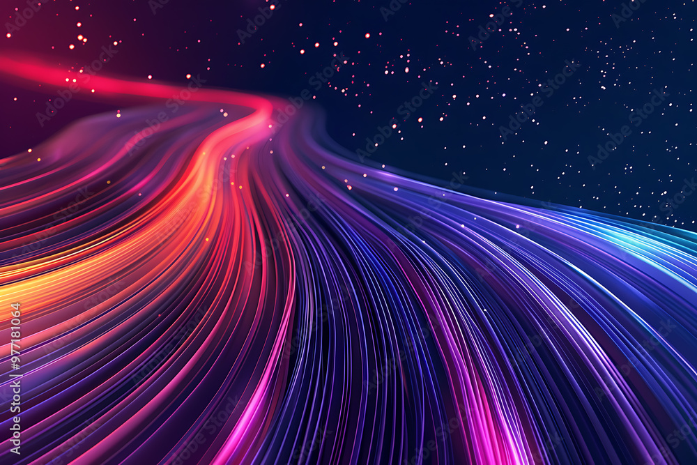 Poster abstract background of smooth lines. big data visualization.