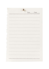 Empty paper sheet isolated. png file