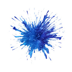 Vibrant blue paint splash on a dark background, showcasing dynamic motion and creativity, perfect for artistic designs and projects.