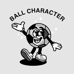 Cartoon character vector vintage retro