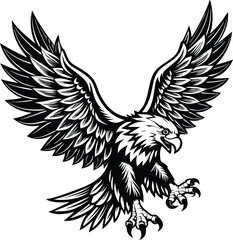 Eagle Vector Silhouette Art Illustration.