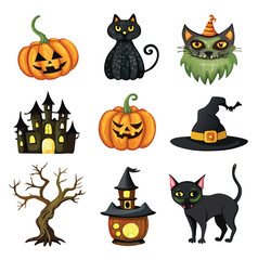 Obraz premium Hand-drawn Halloween elements