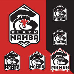 Fully editable Black Mamba logo template can be used as stickers, vehicle badges, sports team logos or any other digital and print media