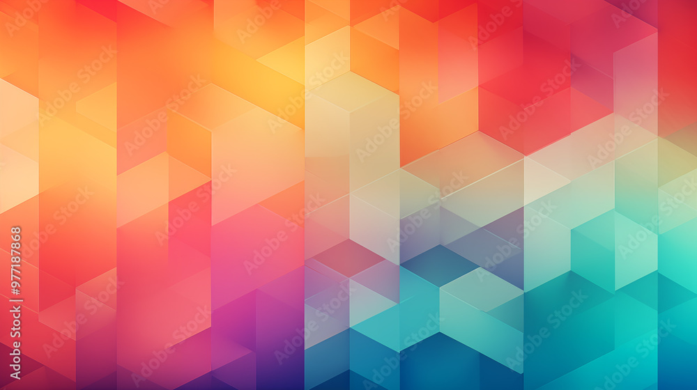 Poster abstract colorful geometric background with hexagons. illustration for your design