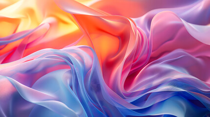 Obraz premium Abstract background. Colorful twisted shapes in motion, Digital art for poster, flyer, banner background 