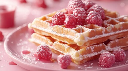 Stylized waffle illustration featuring unique and artistic elements.