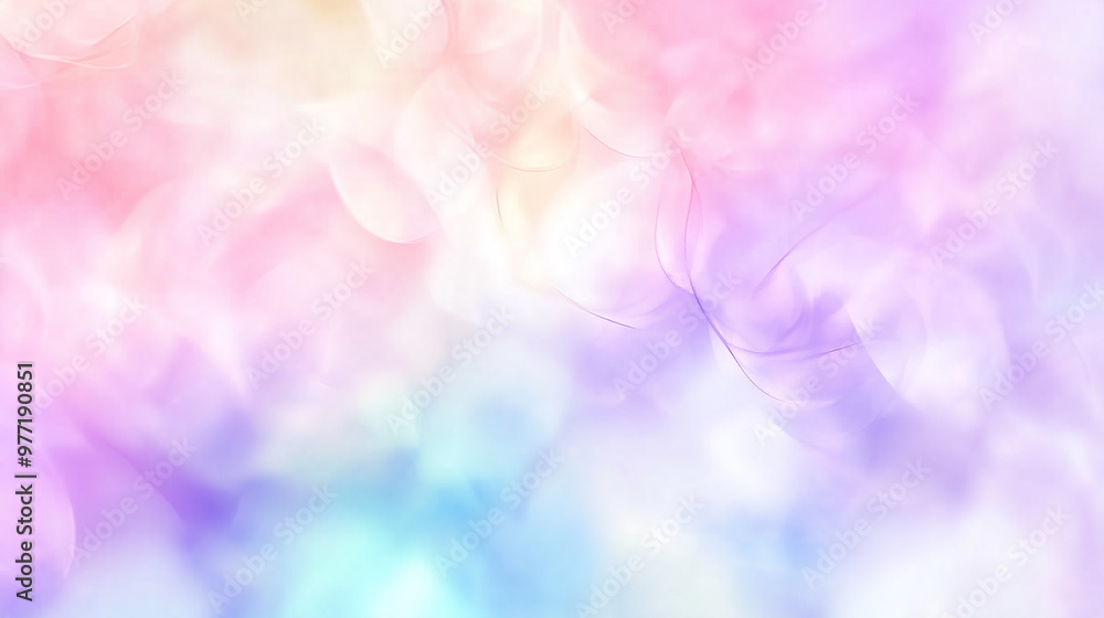 Poster abstract pastel gradient blurred background with beautiful bokeh light.
