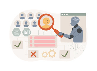 AI-Backed Proactive Issue Resolution abstract concept vector illustration.