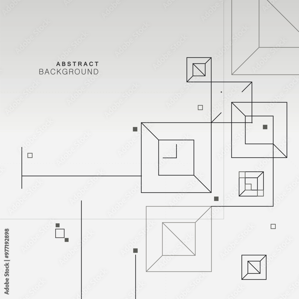 Aufkleber Vector background with geometric elements. Connect simple design with abstract technology