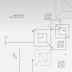Vector background with geometric elements. Connect simple design with abstract technology