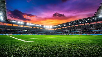 football stadium at night