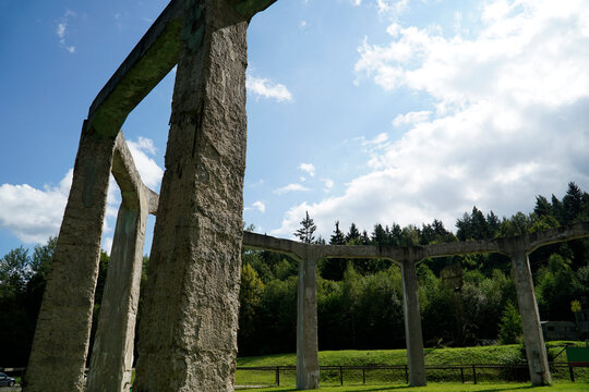 Concrete structure called "Mucholapka" (fly catcher) built by Nazi Germany in Ludwikowice Klodzkie, Poland