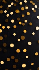 Sophisticated Matte Black and Gold Christmas Ornaments on a Minimalist Background