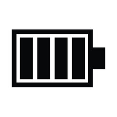 Full battery icon isolated on white background