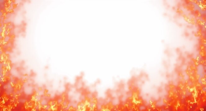 Fiery Flame Frame Background - Dynamic Burning Border for Intense Designs png 