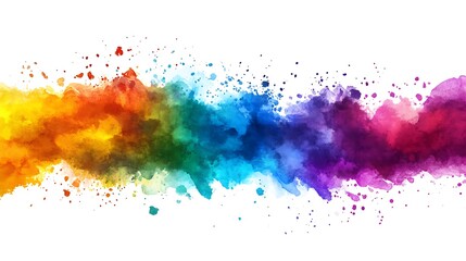 Obraz premium A vibrant, colorful ink splash background with a large, clear area for text