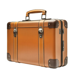 Suitcase isolated on transparent background, cut out, PNG