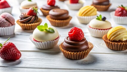 Sweet indulgence on a plain white surface, inviting a closer look