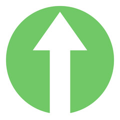 Pfeil Button nach oben in grün