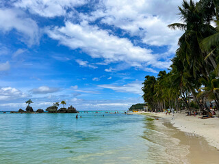 Panoramic view of the White Beach, Boracay 