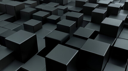“Abstract geometric blocks arranged on a grey background, rendered in 3D. A minimalist and modern composition ideal for design projects or presentations.”
