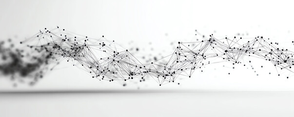 Abstract network design featuring interconnected dots and lines, ideal for technology or innovation themes.