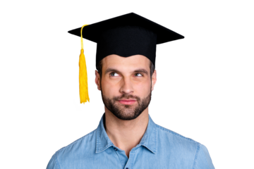 Close-up portrait of his he nice-looking attractive successful minded bearded guy intelligent top manager isolated over gray violet purple pastel background