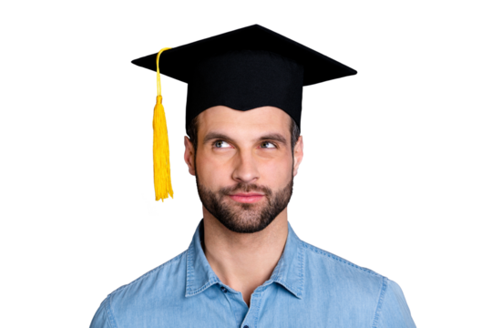 Close-up portrait of his he nice-looking attractive successful minded bearded guy intelligent top manager isolated over gray violet purple pastel background