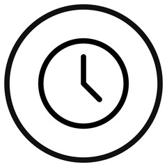 Editable vector time, analog clock icon. Part of a big icon set family. Perfect for web and app interfaces, presentations, infographics, etc