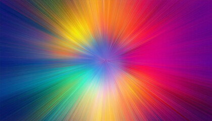 Obraz premium Abstract gradient rainbow spectrum radial illustration.