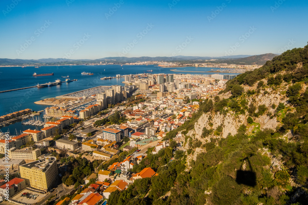 Wall mural beautiful landscape view from gibraltar in spain south coast, europe