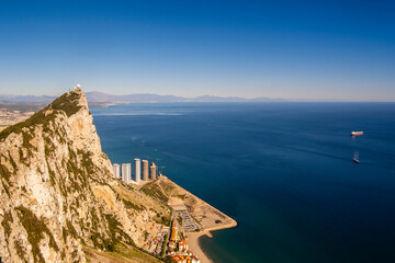 Beautiful Landscape View from Gibraltar in Spain South Coast, UK - Britain