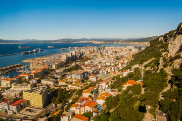 Beautiful Landscape View from Gibraltar in Spain South Coast, Europe