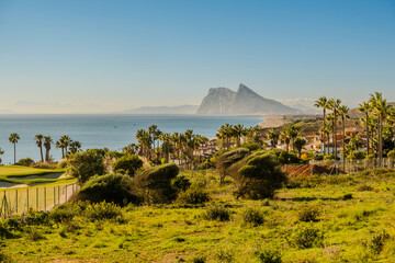 Beautiful Landscape View from Gibraltar in Spain South Coast, Europe