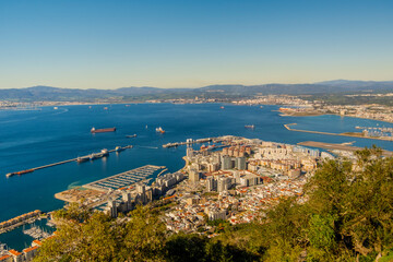 Beautiful Landscape View from Gibraltar in Spain South Coast, Europe