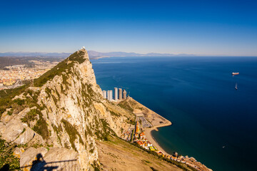 Beautiful Landscape View from Gibraltar in Spain South Coast, UK - Britain