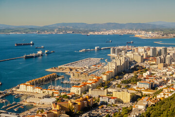 Beautiful Landscape View from Gibraltar in Spain South Coast, UK - Britain