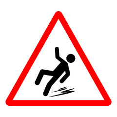 Slippery Symbol Sign,Vector Illustration, Isolate On White Background Label. EPS10