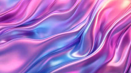 Obraz premium Vibrant Chrome Waves Design Abstract Shiny Metallic Background. Abstract colorful metallic background with shiny waves. Colorful chrome waves background.